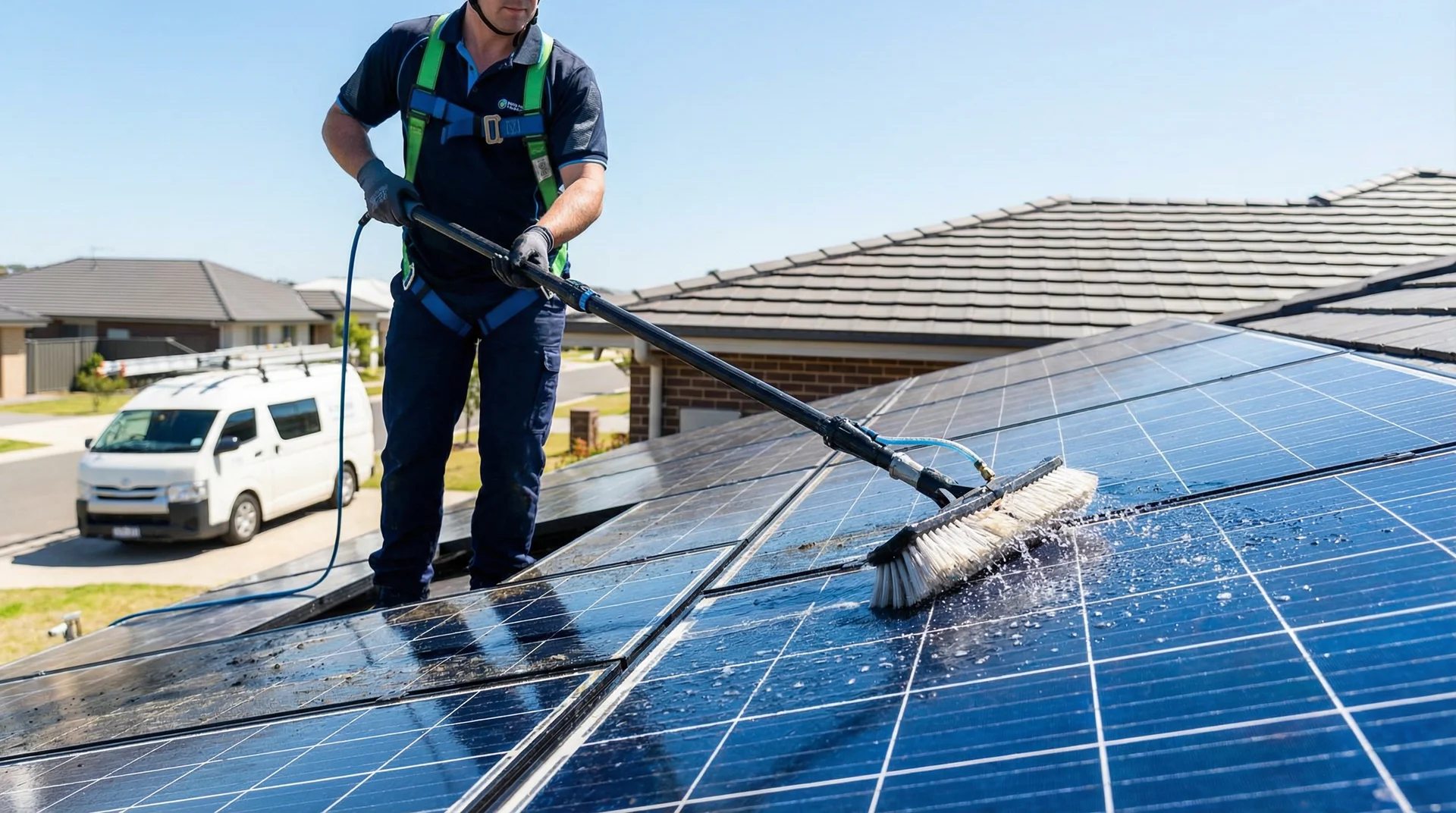 Professionelle Photovoltaik-Reinigung durch Fachpersonal